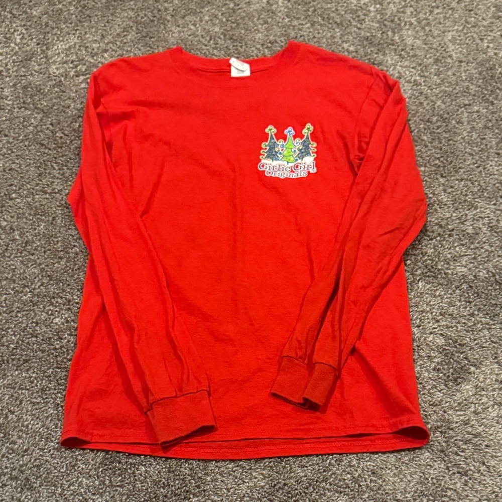 Gildan Kids Red Long Sleeve Tee